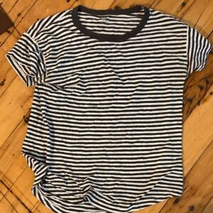 Madewell Black and White Striped Top